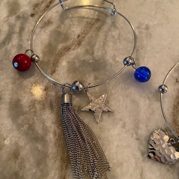 Set of 2 Red, White and Blue Bracelets - Picture 3 of 3